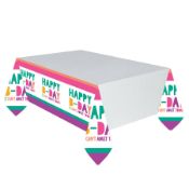 200 X YOUNG & FAB BIRTHDAY TABLE COVER 54" X 102"