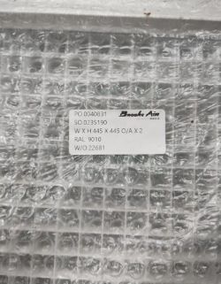 JOBLOT OF 10-BROOKE AIR INTRUMESCENT AIR TRANSFER GRILLE 445 X 445 MMFIRE RATED - 2PACK -