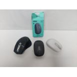 2 X LOGITECH M196 BLUETOOTH MOUSE + WIRELESS MOUSE BUNDLE
