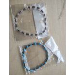MIXED SKINNY HEMATITE GEMSTONE BRACELETS - NEW IN ORIGINAL PACKAGING - JOBLOT OF 2