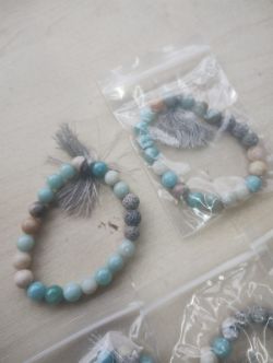 AMAZONITE CRYSTAL BEADED TASSEL BRACELET JOB LOT OF 17 - BRAND NEW