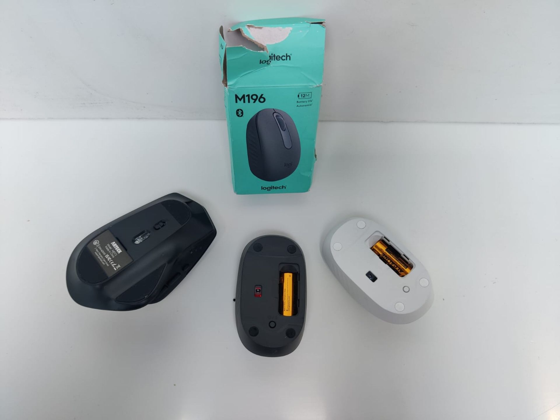 2 X LOGITECH M196 BLUETOOTH MOUSE + WIRELESS MOUSE BUNDLE - Image 2 of 2