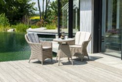 ALEXANDER ROSE HAZELMERE 2 SEATER BISTRO SET LUXURY RATTAN GARDEN FURNITURE RRP £800