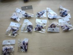 AMETHYST AND RQ CRYSTAL CHIP BRACELET JOB LOT OF 12 - BRAND NEW