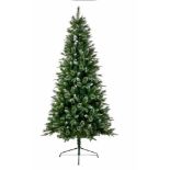 PREMIER DECORATIONS 7FT FAIRMONT FIR GLITTER TIPS CHRISTMAS TREE - GREEN NEW BOX