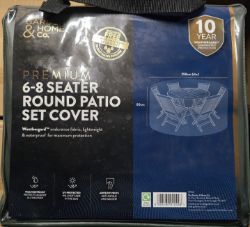 JOB LOT OF 4 PREMIUM 6-8 SEATER ROUND PATIO SET COVER GREEN MASSIVE RE SALE POTENTIAL