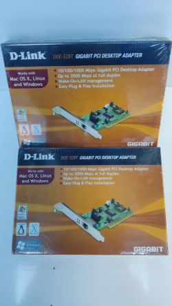 NEW 2X D-LINK DGE-528T GIGABIT PCI NETWORK CARD DESKTOP ADAPTER 10/100/1000MBPS LAN
