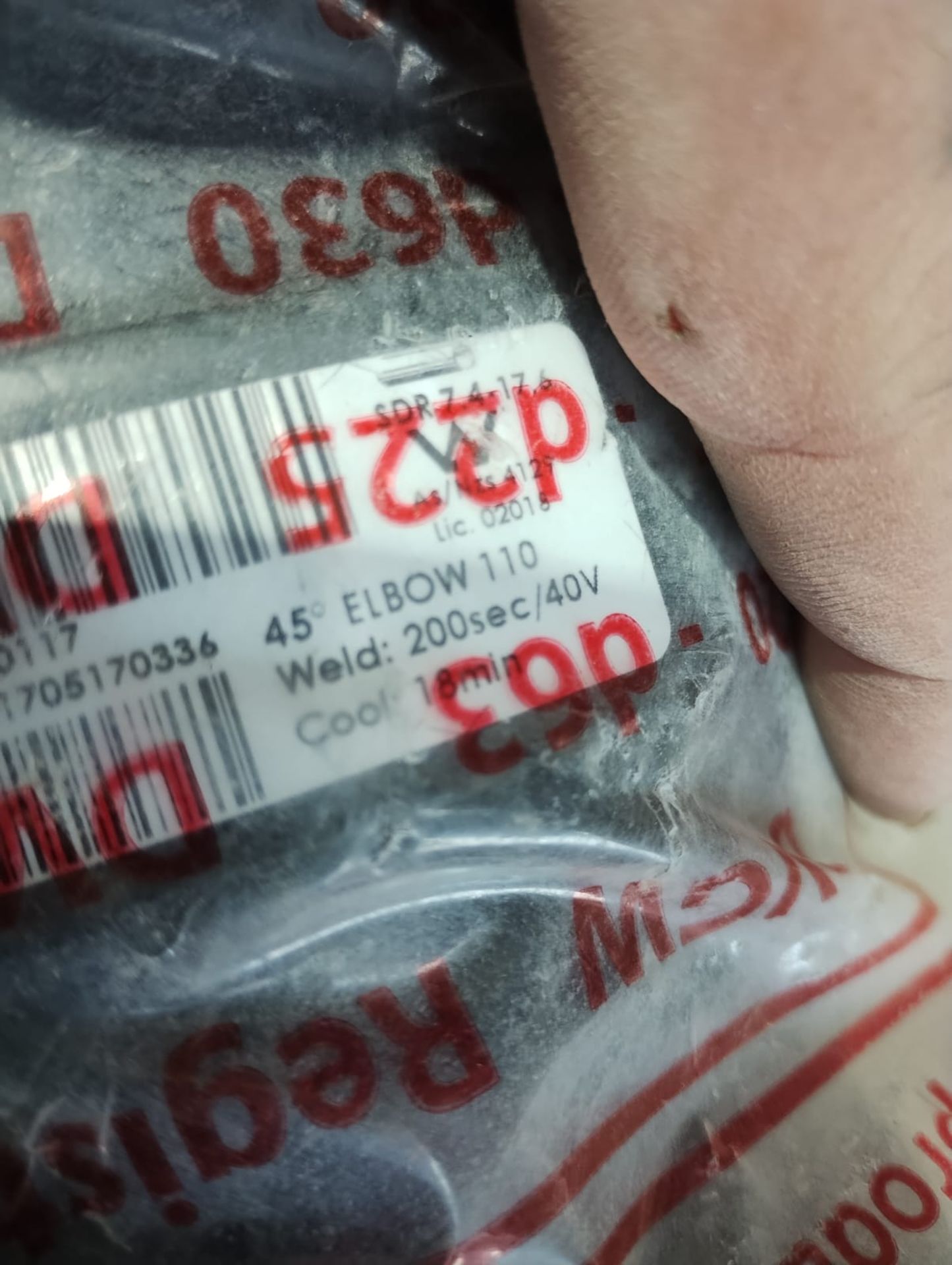 PLASSON FUSMATIC 90° ELBOW 110 GAS PE100 SDR11 PN16 – 200SEC/40V – JOBLOT OF 3 (NEW) - Image 4 of 9