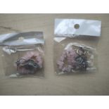 ROSE QUARTZ - GEMSTONE CRYSTAL CHIP LEAF BRACELET- ORIGINAL PACKAGING - JOBLOT OF 2