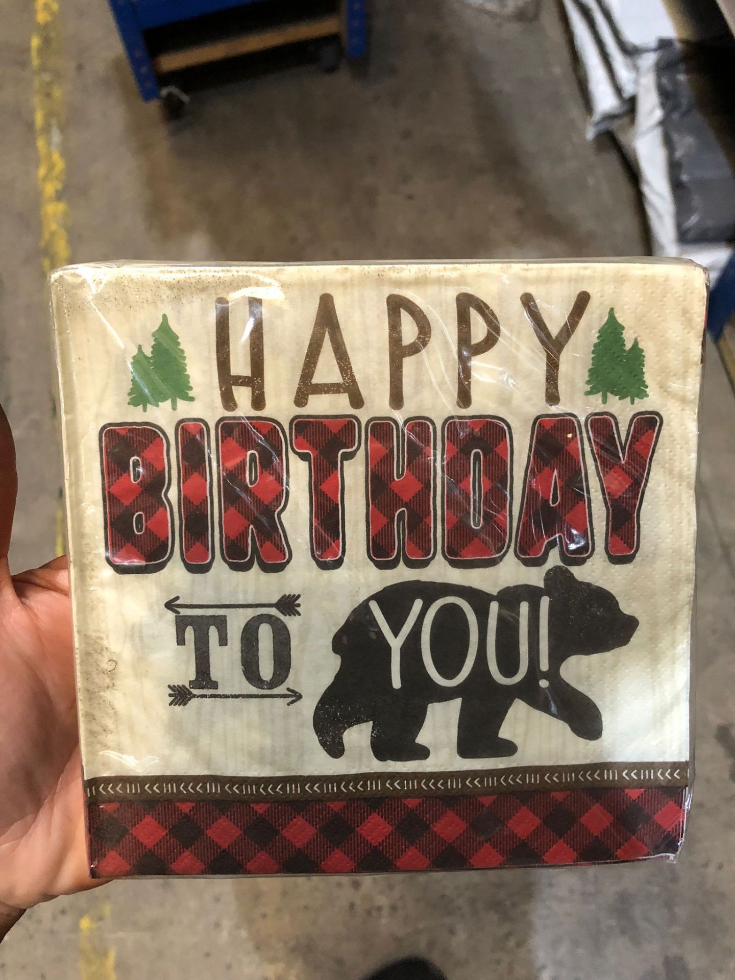 200 X (16 PACK) LUMBERJACKS BIRTHDAY LITTLE NAPKINS 2 PLY 13 X 13 INCH - Image 2 of 3