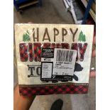 200 X (16 PACK) LUMBERJACKS BIRTHDAY LITTLE NAPKINS 2 PLY 13 X 13 INCH