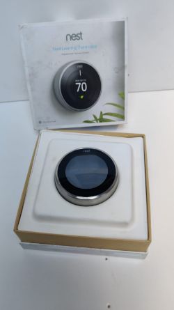 GOOGLE NEST LEARNING THERMOSTAT (3RD GEN) STAINLESS STEEL SMART THERMOSTAT – RRP £200+