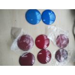 LENS COVER - FOR SPA LIGHT 3-1/2" RED & BLUE JOBLOT OF 8