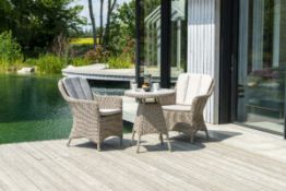 ALEXANDER ROSE HAZELMERE 2 SEATER BISTRO SET LUXURY RATTAN GARDEN FURNITURE RRP £800