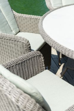 ALEXANDER ROSE HAZELMERE 6 SEATER DINING SET LUXURY RATTAN GARDEN FURNITURE RRP £2400