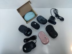 LOGITECH COMPUTER MICE & WEBCAM BUNDLE – WIRELESS & WIRED OPTICAL MICE ASSORTED