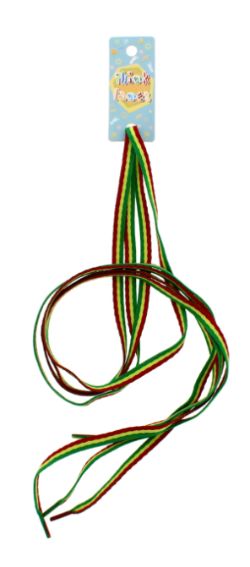 48 X GREEN/RED/YELLOW THICK SHOE LACES (12/288)