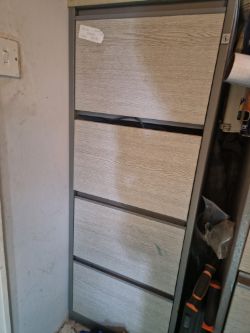 2X TALL 4 FILING CABINETS METAL FRAMES HEAVY TOOL STORAGE