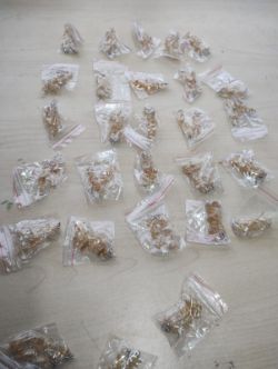 CITRINE CRYSTAL CHIP SMALL SS BEADED HANGING EARRING SETS - JOBLOT OF 28- BRAND NEW