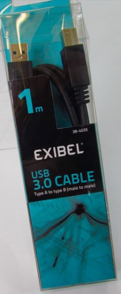200 X EXIBEL-USB 3.0 CABLE-TYPE A MALE TO TYPE B MALE-1M (200)