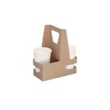 PALLET OF 12000 X 2 CUP DRINK CARRIER WITH HANDLE, KRAFT HOLDER, FOR HOT AND COLD CUP