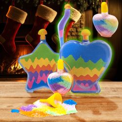 65 X SAND ART KIT BOTTLES FUNNEL KIDS CREATIVE CRAFT TOY - RRP £325