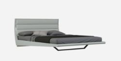 ARYA KINGSIZE FLOATING BEDFRAME IN COOL GREY HIGH GLOSS RRP £1099