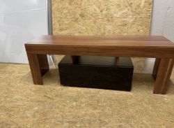 130CM TV UNIT I SIDEBOARD CABINET I TV STAND I WALNUT AND BLACK FLATPACKED