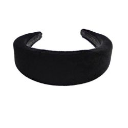 270 X BLACK 5CM WIDE PADDED VELVET HEADBANDS - 2CM PADDING - RRP £3650
