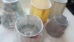 JOB LOTS TABLE,BEDSIDE LAMP SHADE FABRIC JOHN LEWIS,DUNELM,BEST SPOKE NEW