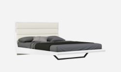 FABB WHITE HIGH GLOSS DOUBLE FLOATING BEDFRAME RRP £999