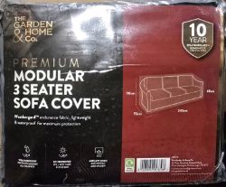 JOB LOT OF 8 PREMIUM MODULAR 3 SEATER SOFA FURNITURE COVER BLACK MASSIVE RE SALE POTENTIAL
