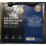 JOB LOT OF 4 PREMIUM 6-8 SEATER ROUND PATIO SET COVER GREY MASSIVE RE SALE POTENTIAL