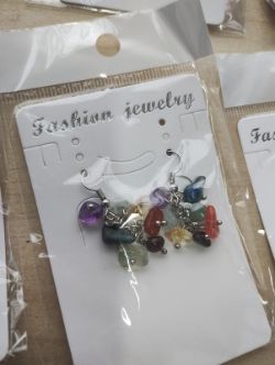 CHAKRA CRYSTAL CHIP CLUSTER HANGING EARRING SETS JOBLOT OF 54 - BRAND NEW