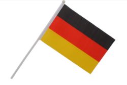 100 X GERMANY MINI FLAG W/POLE 21X14 CM (100/3000)