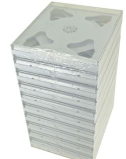 100 X 10PK CD/DVD WHITE PLASTIC CASE (10)