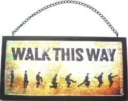 192 X HANGING WOODEN PLAQUE-WALK TXT (6/48)