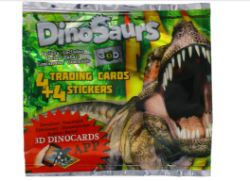 2500 X DINOSAURS CARDS & STICKERS LOOSE (500)