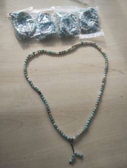 AMAZONITE MANDALA CRYSTAL BEADED NECKLACE JOBLOT OF 5 - BRAND NEW