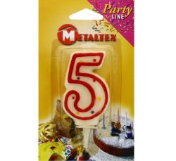 192 X BIRTHDAY CANDLE AGE 5TH (12/288)