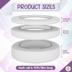 DIY DOCTOR DOUBLE SIDED TAPE IN 3 SIZES PER ROLL - 54 PER BOX