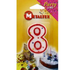 192 X BIRTHDAY CANDLE AGE 8TH (12/288)