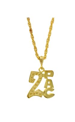 36 X 2PAC PENDANT NECKLACE GOLD(12/180)