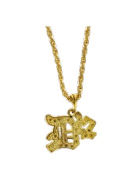 240 X B2 SIGN GOLD PENDANT NECKLACE (12/617)