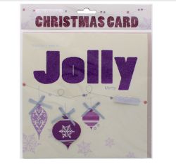 288 X HANDCRAFTED CARD GLITTERED - JOLLY (24)