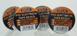 200 X PVC ELECTRICAL TAPE BROWN 19MM/20M (40)