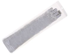 92 X WHITE LONG LACE GLOVES FINGERLESS (12/300)