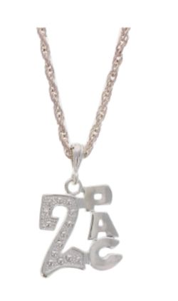 60 X 2PAC PENDANT NECKLACE SILVER (12/72)
