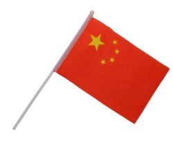 500 X CHINA MINI FLAG W/ POLE 21X14 CM (100/4000)