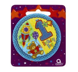 300 X 1ST BIRTHDAY BOY BADGE (0/100)